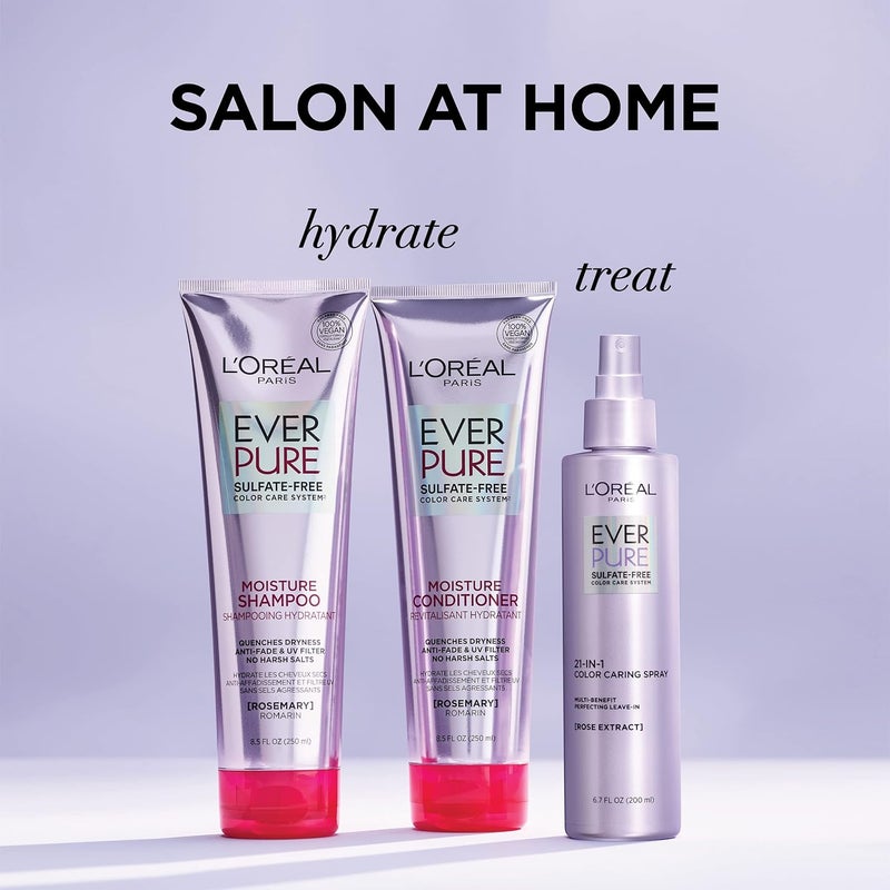 EverPure Moisture Sulfate Free Shampoo and Conditioner with Rosemary Botanical, for Dry Hair, Color Treated Hair, 1 kit - Image 4