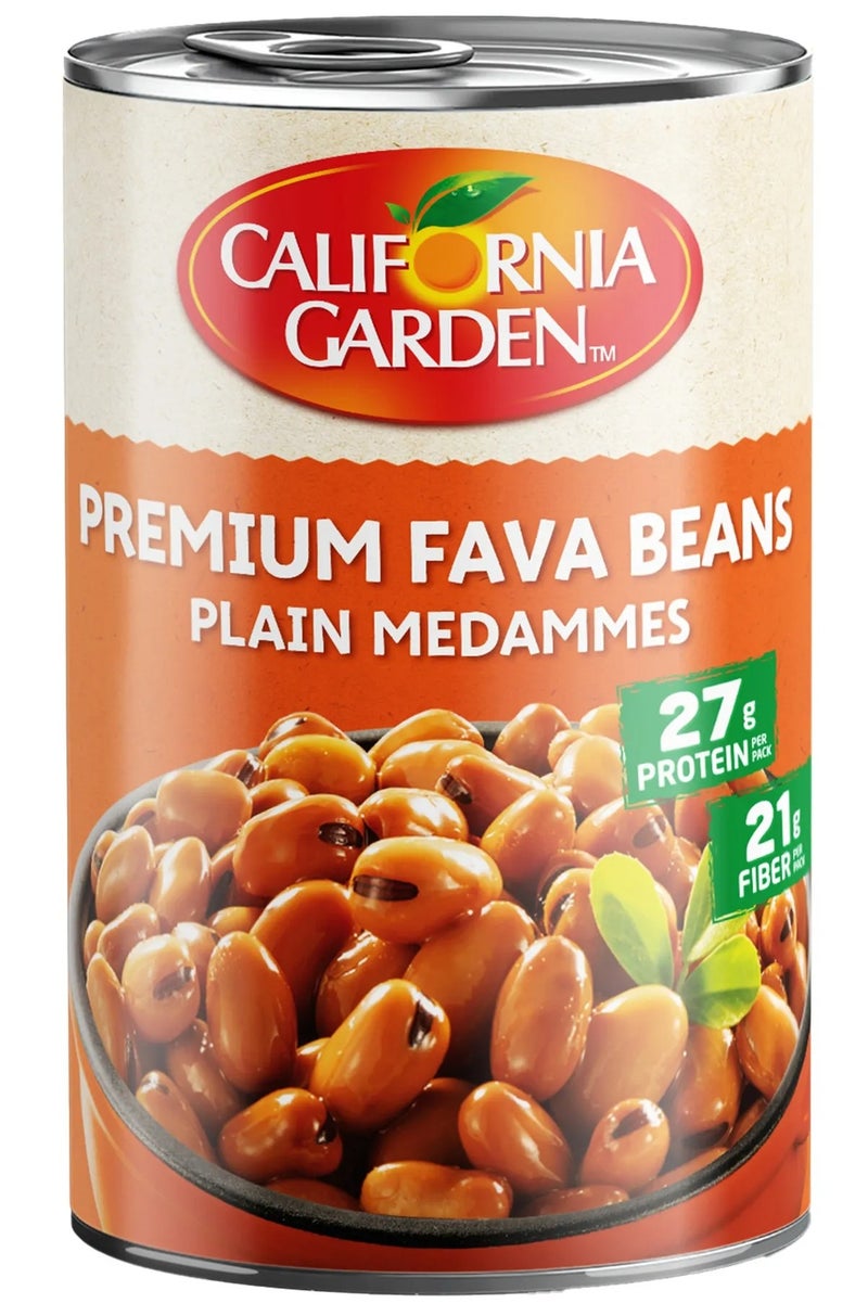 California Garden Premium Fava Beans Plain Medammes 450g - Image 1