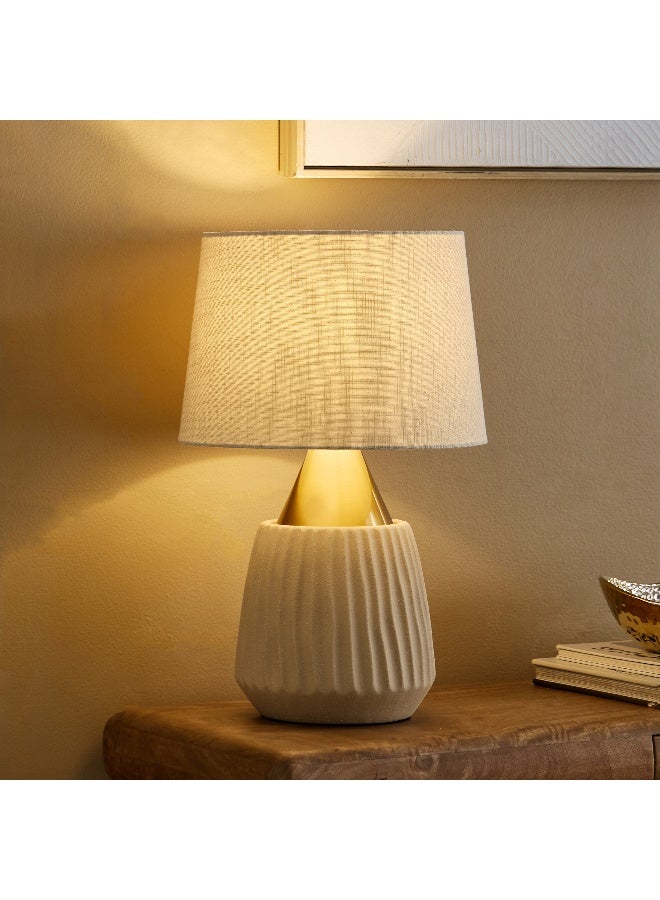 Home Box Ceramic Table Lamp with Linen Shade for Home - Image 2