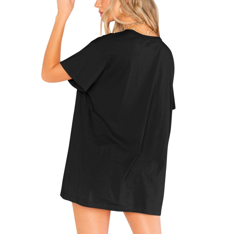 2022 New Shirt Shoulder Figure Landscape Printed T-Shirt Loose Pattern Women'S T-Shirt - Image 5
