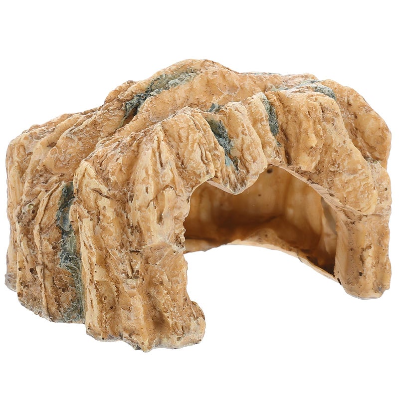 Turtle Basking Platform with Climbing Cave Resin Reptile Habitat Hideout Rock for Aquarium Terrarium - Image 2