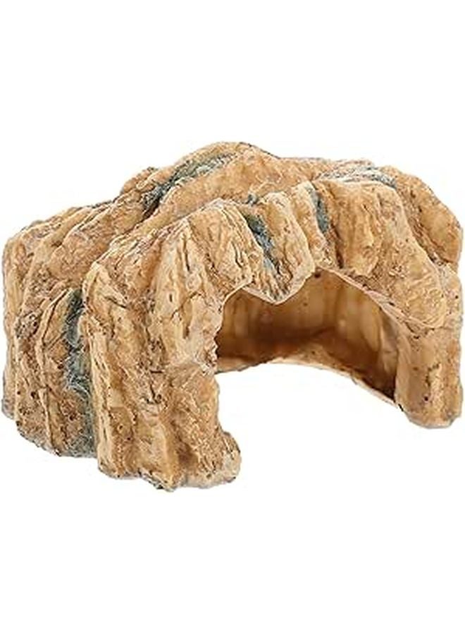 Turtle Basking Platform with Climbing Cave Resin Reptile Habitat Hideout Rock for Aquarium Terrarium - Image 1