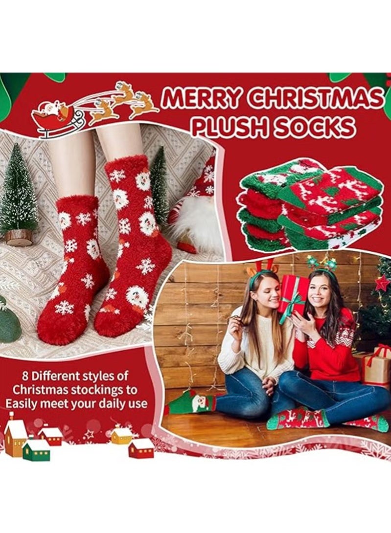 Topyich 8Pairs Christmas Socks - Cozy Cotton Crew Socks with Funny Novelty Design, Ideal Christmas Gifts for Family, Friend - Image 3