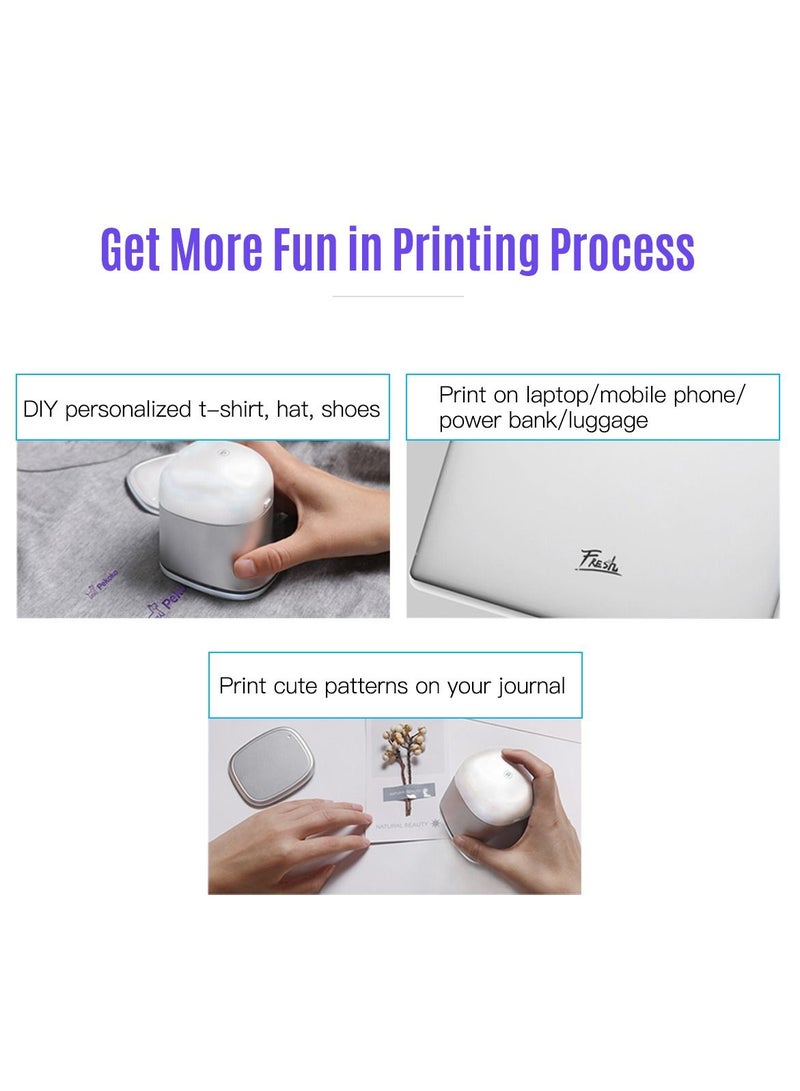 PEKOKO PEKOKO Portable Color Printer with Cartridge All In One Bluetooth Connect App Craft Artsy Mobile Color Printer Logo Printer T-Shirt Printer Mini Color Printer Gift Printer And Tattoo Printer - Image 2