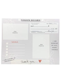 Vision Board Poster - Dream Board Manifestation Board Law of Attraction (14 x 11) Gray