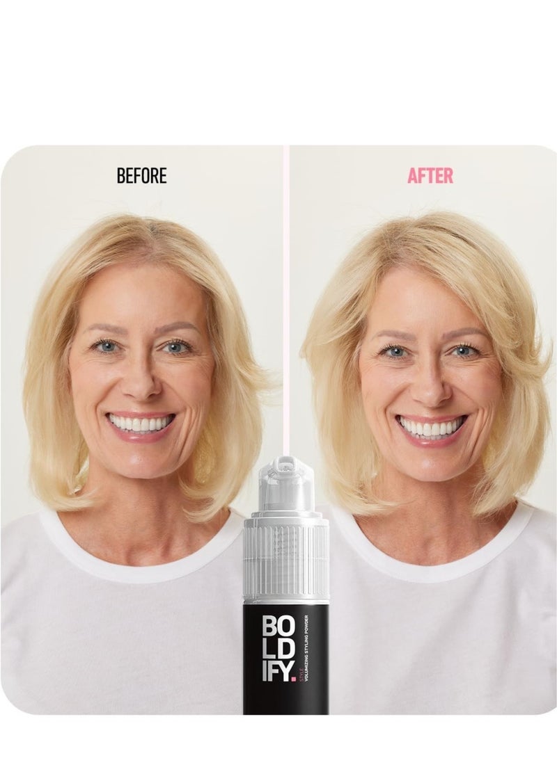 Boldify Thickening Powder 24-hour volume and softness with no mess, shine or clumps Easily comb fine, lifeless hair to luscious fullness with a revolutionary spray pump to apply hair powder - Image 2