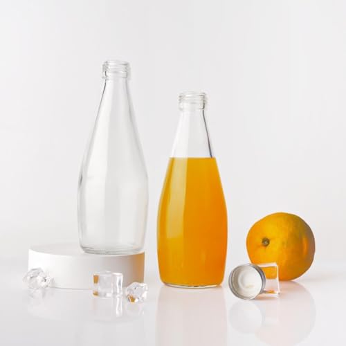Glassbunny 250ml Transparent Glass Water Bottle with Stainless Steel Lid & Anti-Slip Bottom, Leak-Proof, Reusable for Home, Office, Gym & Travel, Oil, Milk (Set of 2) - Image 5
