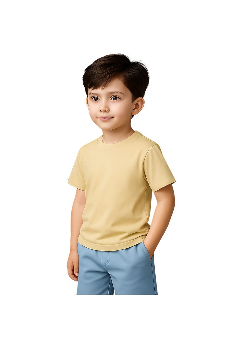 برينت شوب فور مي Printshop4me تي شيرت للأولاد برقبة دائرية 170 جرام في المتر المربع من القطن الخالص الألوان الأساسية - Image 2