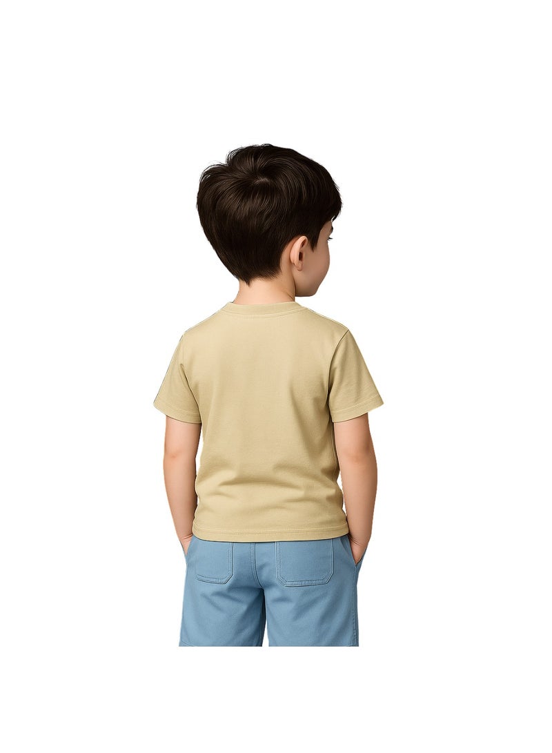 برينت شوب فور مي Printshop4me تي شيرت للأولاد برقبة دائرية 170 جرام في المتر المربع من القطن الخالص الألوان الأساسية - Image 5