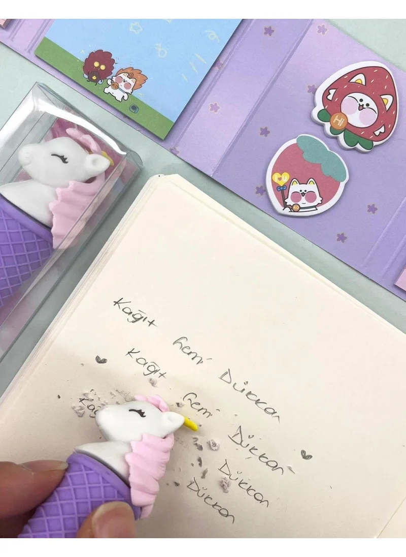 Kağıt Gemi Dükkan Purple Unicorn Cone Eraser