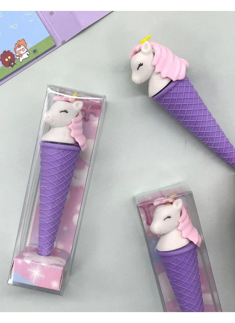 Kağıt Gemi Dükkan Purple Unicorn Cone Eraser