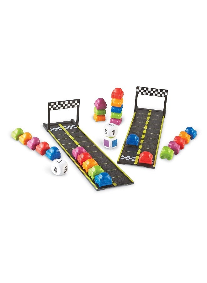ليرننج ريسورسز مجموعة أنشطة الرياضيات الحركية الصغيرة من Learning Resources، لعبة حسابية للأطفال في السنوات المبكرة، تتضمن عدادات سيارات ونرد وقطع مسار، مناسبة للأعمار من 4 سنوات فما فوق - Image 4