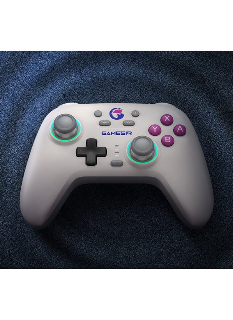 General - Wireless Gamepad GameSir Nova NS Lite 2.4G Game Controller for Switch, PC, Steam, Android, iOS with Hall Effect Trigger, Turbo, Rumble Vibration White - Image 1