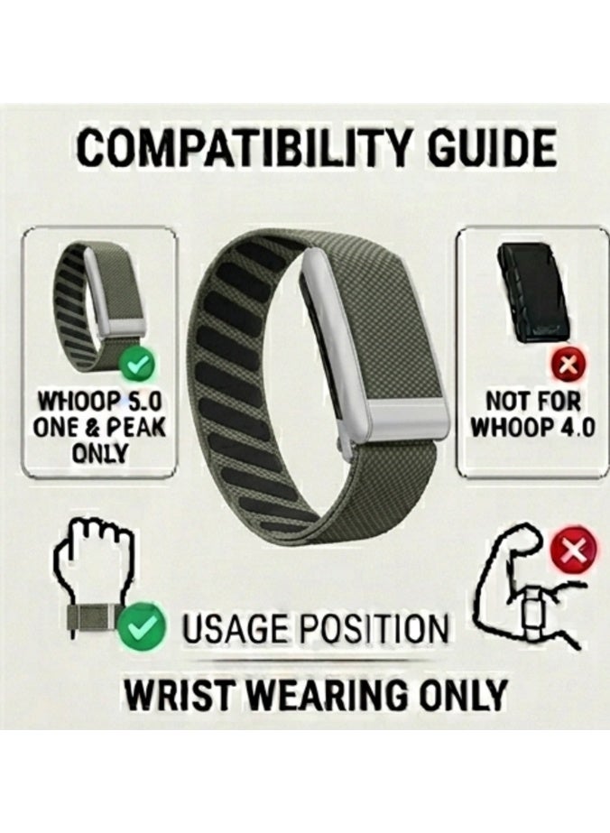 TEMPO Ultra-soft Nylon Sport Replacement Band for WHOOP 5.0 One & Peak | Breathable, Durable & Secure Fit Strap and Adjustable Wristband Replacement Strap with U Shaped Connector Easy to Use and Perfect for Every Occasion | NOT for Gen 4 - Image 2