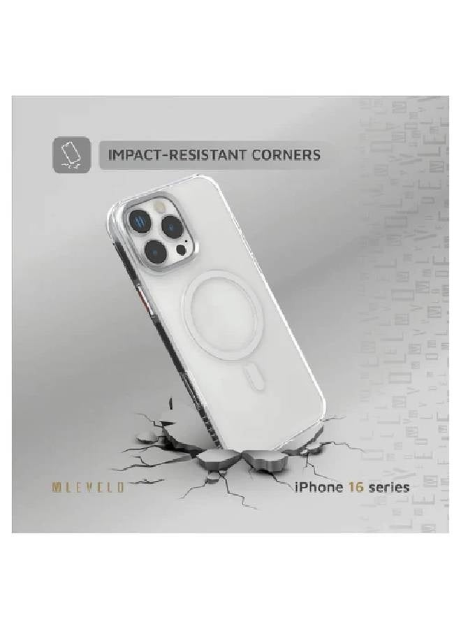 ليفيلو غطاء ليفيلو ألور الصلب لجهاز آيفون 16 برو ماكس - شفاف - Image 3