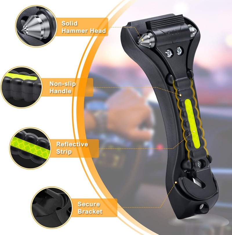 THINKWORK Car Window Breaker, Glass Breaker, Window Breaker Seatbelt Cutter, 2-in-1 Car Safety Hammer with One Second Emergency Glass Hammer, Safety Emergency Car Escape Tool for Car, Office, Home - Image 5
