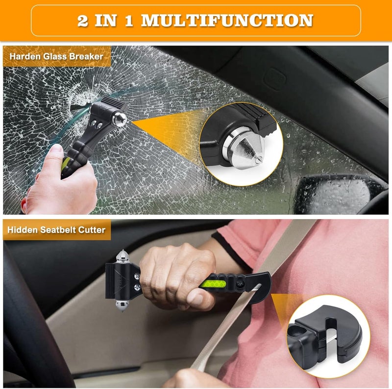 THINKWORK Car Window Breaker, Glass Breaker, Window Breaker Seatbelt Cutter, 2-in-1 Car Safety Hammer with One Second Emergency Glass Hammer, Safety Emergency Car Escape Tool for Car, Office, Home - Image 3