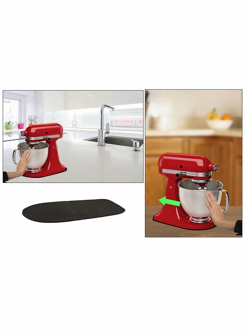 KASTWAVE - Mixer Mats, Mixer Mover, Blender anti-skid pad, Kitchen Appliance Slider Mats, Sliding Appliance Rolling Tray, Appliance Sliders, for KitchenAid Mixer, for Kitchen Appliances (Black) - Image 1