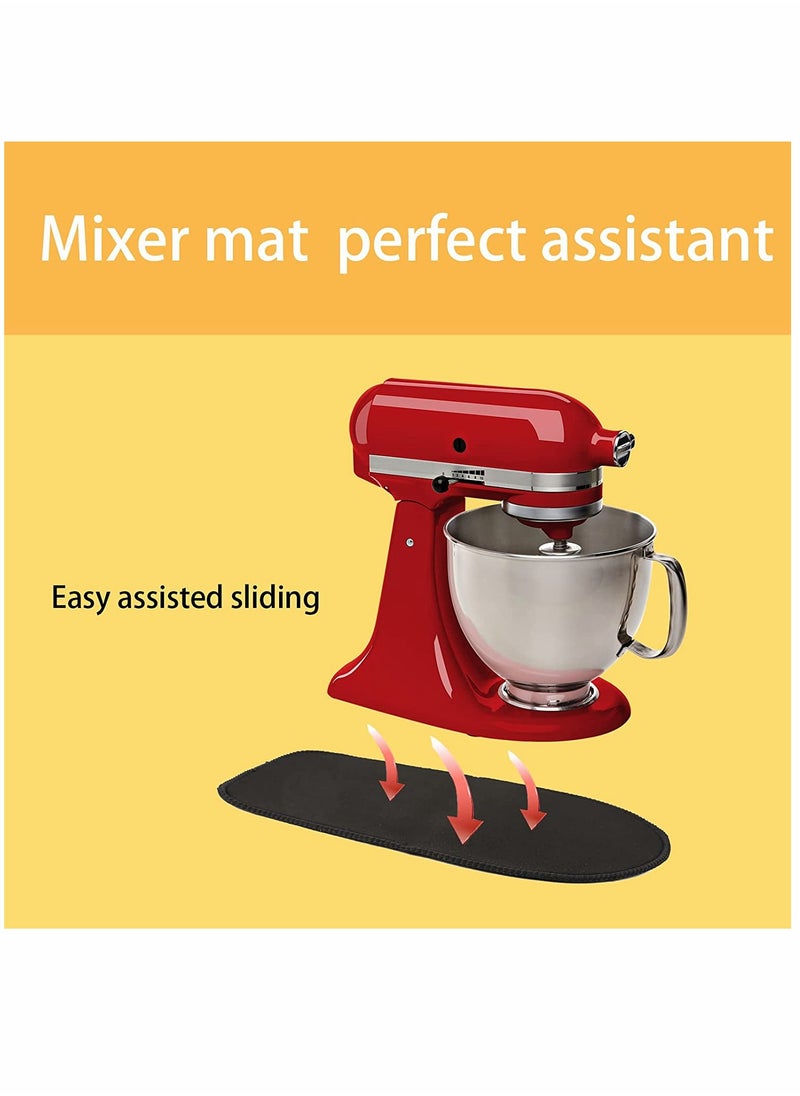 KASTWAVE - Mixer Mats, Mixer Mover, Blender anti-skid pad, Kitchen Appliance Slider Mats, Sliding Appliance Rolling Tray, Appliance Sliders, for KitchenAid Mixer, for Kitchen Appliances (Black) - Image 1