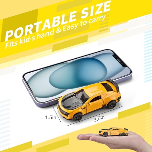 KIDAMI Racing Cars Diecast Metal Toy Cars Set Mini Toddler Toy Vehicle with Openable Doors Pull Back Car Gift Pack for Kids 4 Pack - Image 5