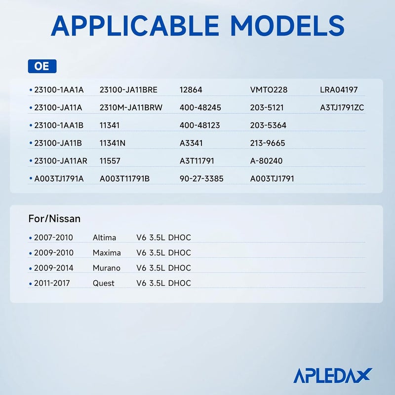APLEDAX High Output Alternator for Nissan Vehicles - Image 3