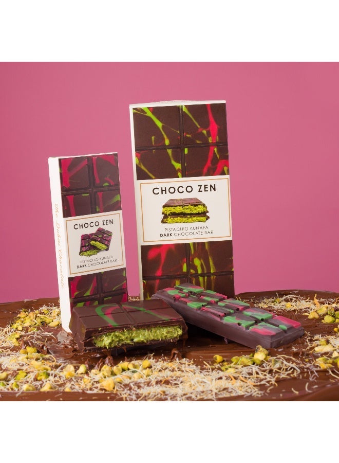 شوكو زين بريميوم بالفستق والكنافة لوح شوكولاتة داكنة 65 جم - Image 5