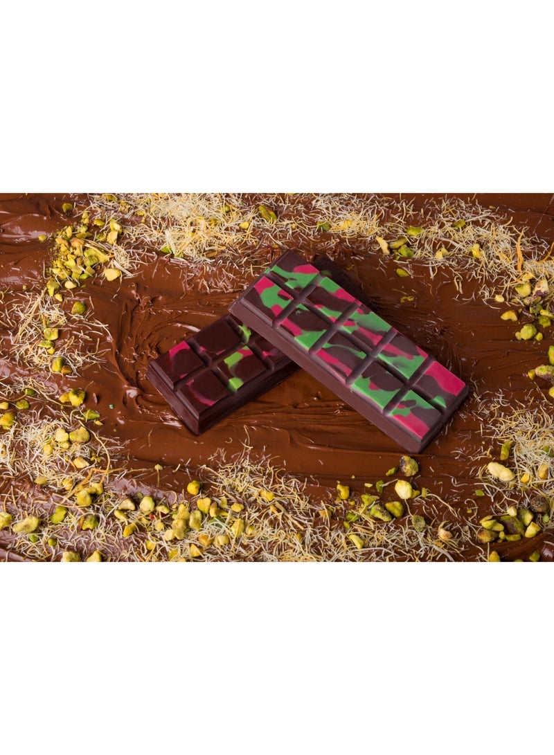 شوكو زين بريميوم بالفستق والكنافة لوح شوكولاتة داكنة 65 جم - Image 4