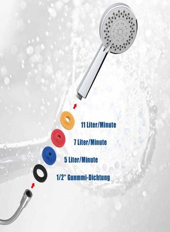 AIEX 12pcs Water Flow Restrictor, Silicone Shower Flow Reducer Limiter in 4 Specifications Water Flow Reducer for Shower Head Handheld Showers - Image 4
