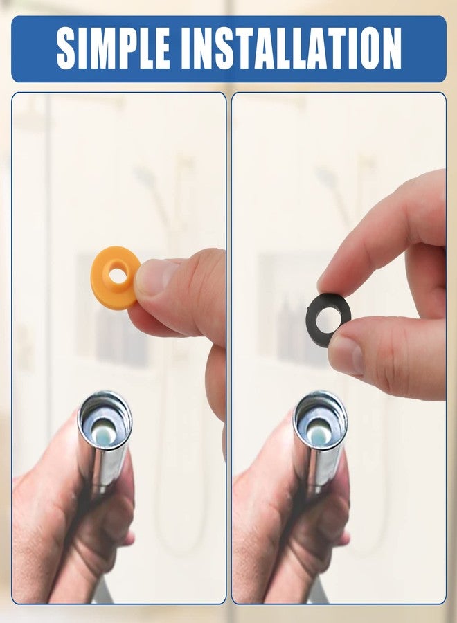 AIEX 12pcs Water Flow Restrictor, Silicone Shower Flow Reducer Limiter in 4 Specifications Water Flow Reducer for Shower Head Handheld Showers - Image 3