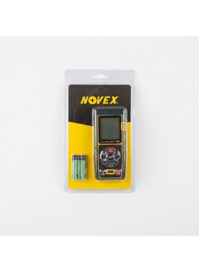 NOVEX NDM-D100 Laser Distance Meter 100M, ±1mm Accuracy Digital Laser Measure, Distance Area & Volume Measurement, Pythagorean Function, Continuous Measurement, 20-Memory, Backlit LCD, Bubble Level, m/ft/inch - Image 1