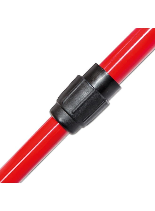 Biella عمود تمديد تلسكوبي احترافي للتوصيل والتنظيف مع مخروط قابل للإزالة وعصا معدنية مل threaded لتنظيف النوافذ والغبار والرسم وغيرها. معدني 4 متر - Image 3