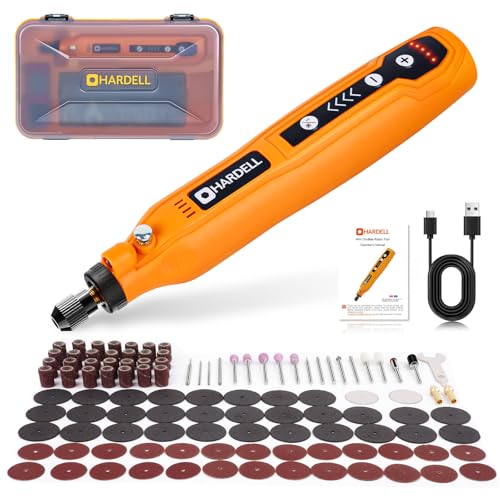 HARDELL Mini Cordless Rotary Tool, 5-Speed and USB Charging with storage case, Multi-Purpose 3.7V Power Rotary Tool for Sanding, Polishing, Drilling, Etching, Engraving, DIY Crafts - Image 1