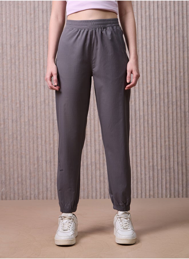 Technosport Women Grey Solid 2-Way Stretch Joggers  - Image 3