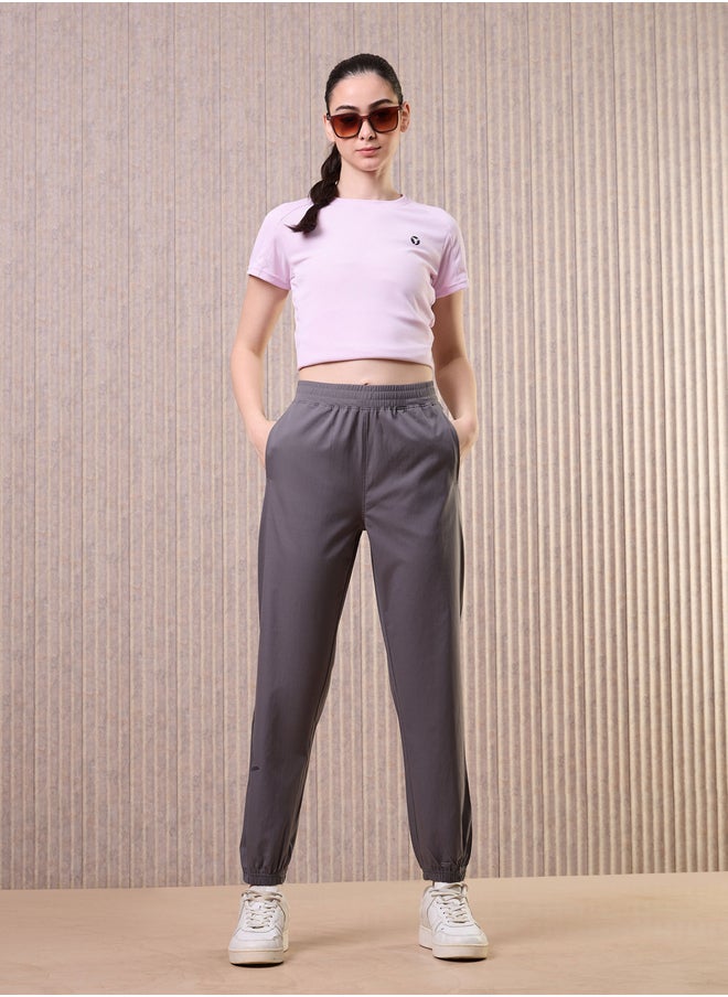 Technosport Women Grey Solid 2-Way Stretch Joggers  - Image 5