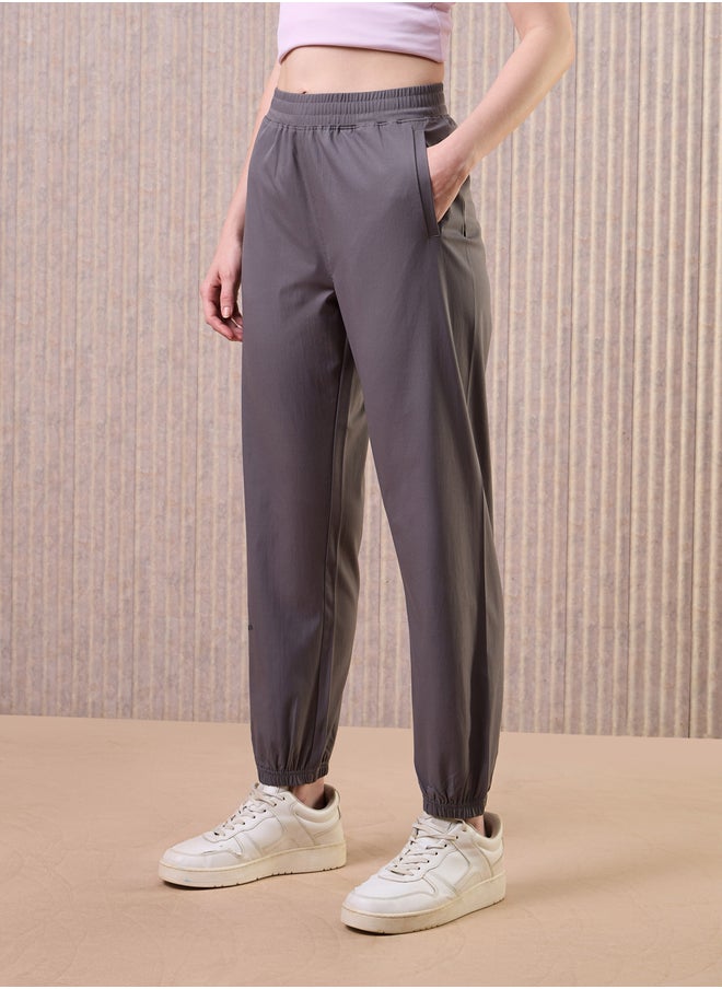 Technosport Women Grey Solid 2-Way Stretch Joggers  - Image 2