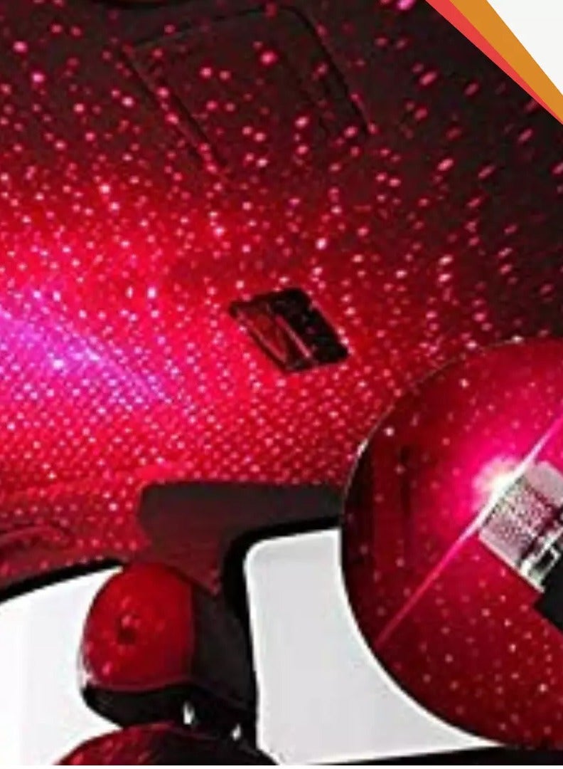 رويال ضوء ليلي لجهاز عرض USB على شكل نجمة، ضوء سيارة بروجكتور رومانسي مرصع بالنجوم قابل للتعديل، ضوء سقف تلقائي مزخرف للجو المحمول للسيارة وغرفة النوم والحفلات والجدار والسقف وما إلى ذلك. (أزرق) - Image 3