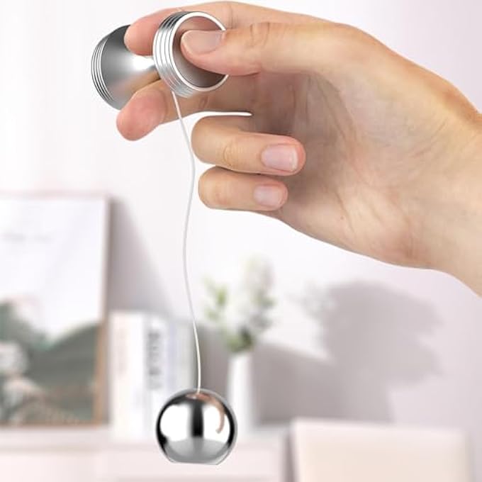NOENNULL Rotating Gyroscope Fidget Toy, Cool Gadget Desk Toy Gift for Various Holidays, Relieve Stress Anxiety for Kids and Adults (Gray) - Image 3