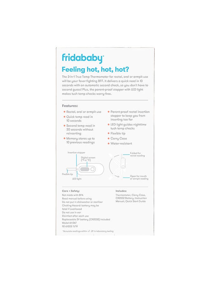 fridababy - 3-In-1 True Temp Thermometer (CR2032 Battery) - Image 1