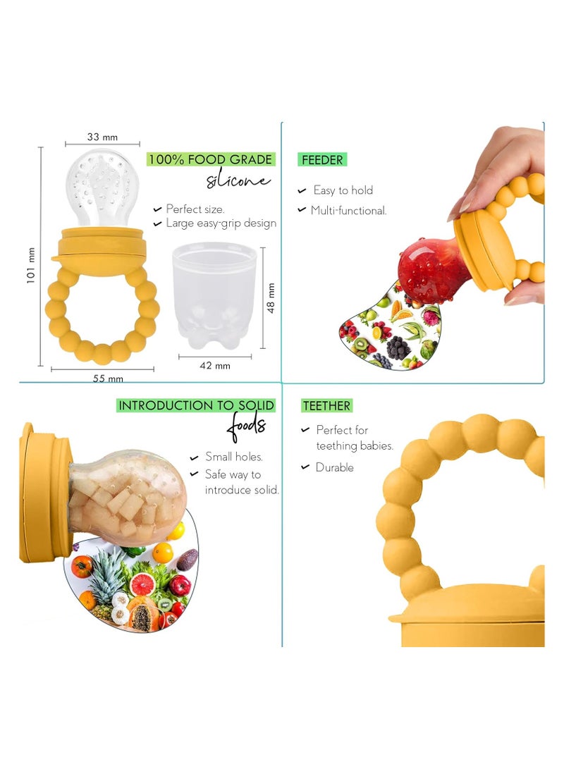 أودو لوازم تغذية الفطام للأطفال الصغار، مجموعة تغذية الطفل من O'doe | مجموعة أدوات تناول الطعام الذاتية من السيليكون مع ملاعق ومرايل ومجموعة ملاعق للأطفال الصغار | طقم أطباق طعام الرضع | مجموعة من 17 - Image 3