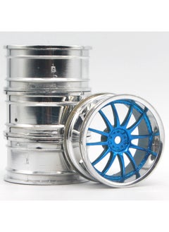 1:10 Flat Running Wheel Hub MoDel Car Drift Wheel Frame Oil AnD Electricity Rv Drift Racing Competition HSP Sakura D3D4-Color:Electroplated Blue