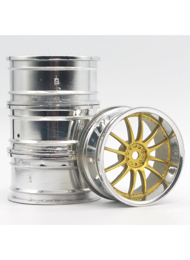 Generic - 1:10 Flat Running Wheel Hub MoDel Car Drift Wheel Frame Oil AnD Electricity Rv Drift Racing Competition HSP Sakura D3D4-Color:Electroplated Blue - Image 1