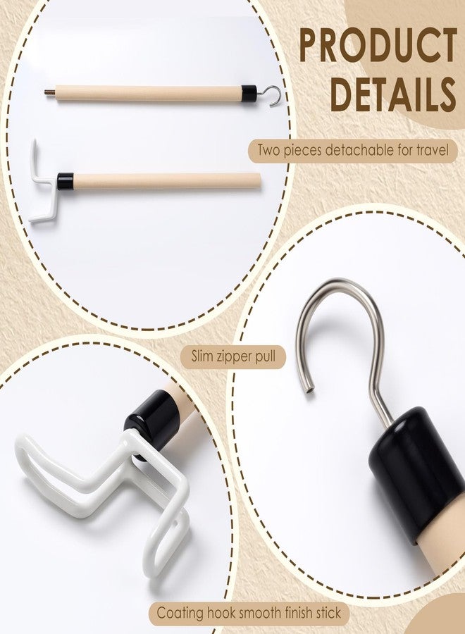 Geelin 4 Pcs 27'' Long Dressing Stick for Elderly Disabled Limited Mobility Dressing Aid for Pants Shoes Socks Shirts Daily Living Aid Hip Replacement Nursing Home Essential Items - Image 2