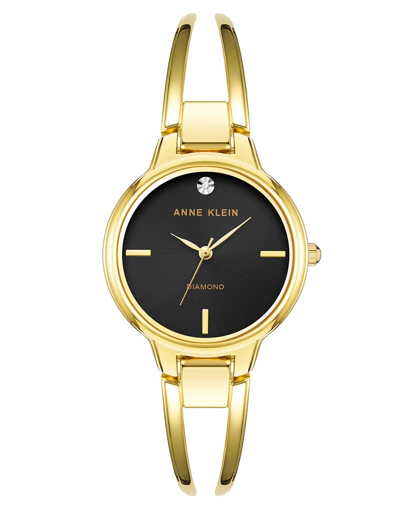 Anne Klein Womens Japanese Quartz Dress Watch with Metal Strap Gold 14 Model AK2626BKGB - Image 3