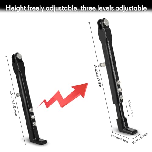 CHANGCHENG CNC Dirt Bike Kickstand - 7075 Aluminum Alloy Side Stand Support Stand Adjustable for CR CRF XR RM KX KLX TTR PW 50 70 80 100 110 125 150 50cc-150cc Pit Bike - Image 5