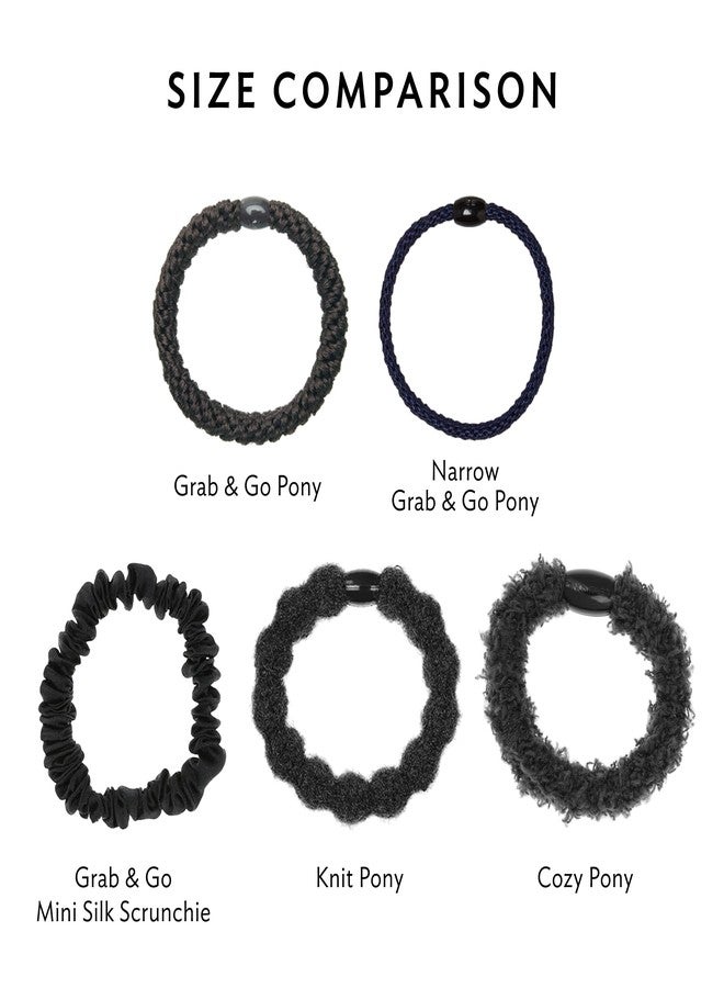 L. Erickson Black Hair Ties with Gold Bead for Thick Hair, Grab & Go Ponytail Holders, 8 Pack, Black | Gold Bead, Thick No-Crease Bands with Strong Hold, Damage-Free Design | L. Erickson - Image 5