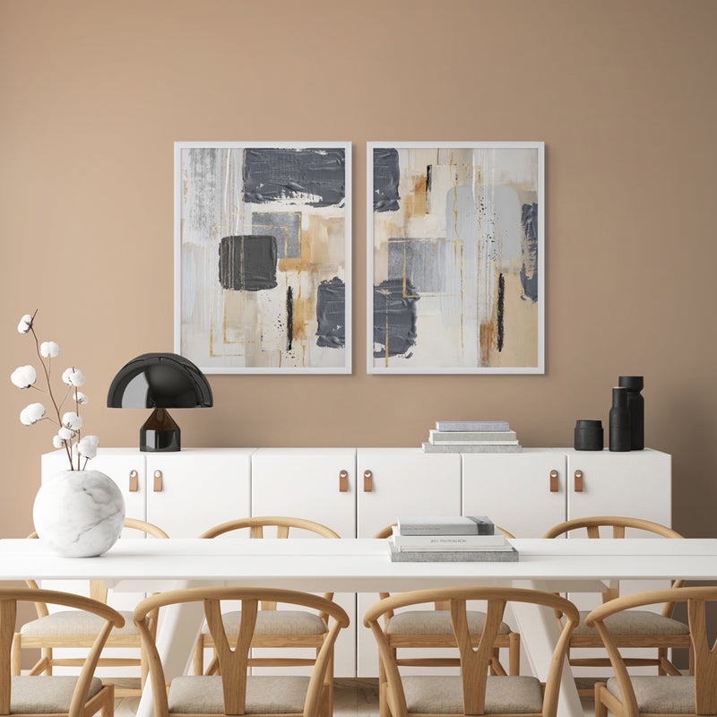 آرت دیکور  ديكور فني، طباعة صورة فنية جميلة مؤطرة لفن الحائط التجريدي الحديث، عمل فني معاصر، مطبوعات تجريدية بسيطة، ديكور حائط لغرفة المعيشة أو غرفة النوم أو المكتب أو الاستوديو أو ديكور المنزل. - Image 3