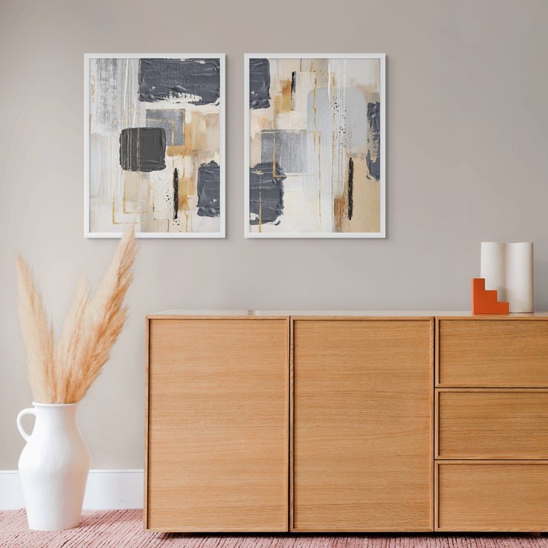 آرت دیکور  ديكور فني، طباعة صورة فنية جميلة مؤطرة لفن الحائط التجريدي الحديث، عمل فني معاصر، مطبوعات تجريدية بسيطة، ديكور حائط لغرفة المعيشة أو غرفة النوم أو المكتب أو الاستوديو أو ديكور المنزل. - Image 2