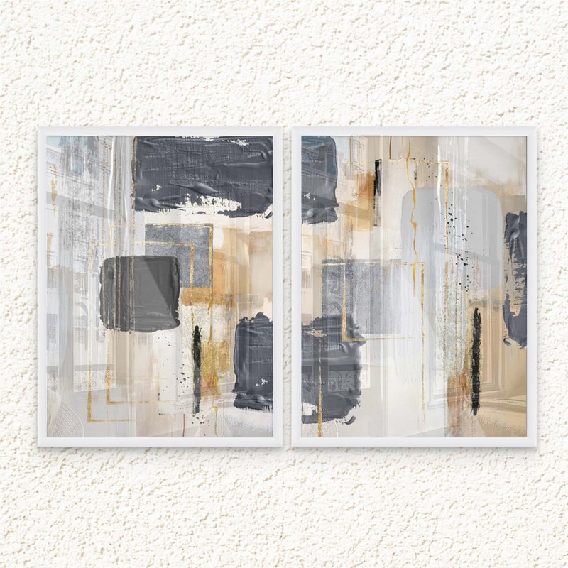 آرت دیکور  ديكور فني، طباعة صورة فنية جميلة مؤطرة لفن الحائط التجريدي الحديث، عمل فني معاصر، مطبوعات تجريدية بسيطة، ديكور حائط لغرفة المعيشة أو غرفة النوم أو المكتب أو الاستوديو أو ديكور المنزل. - Image 1