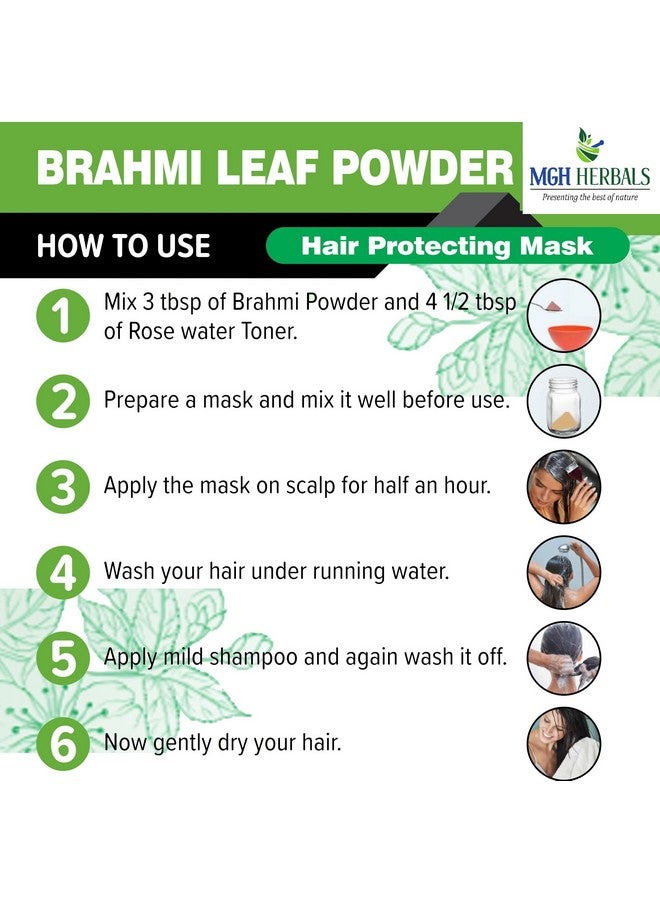 MGH Herbals 100% Organic Brahmi Powder | Bacopa Monnieri For Hair Cleanser & Hair Care - (200G)  - Image 4