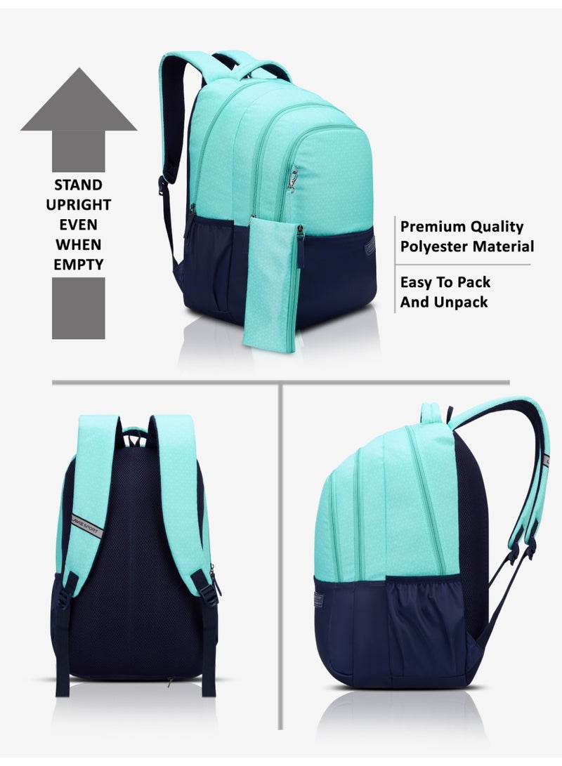 لافي حقيبة ظهر لافي سبورت  لتر أكرون  بوصة متوافقة مع اللابتوب وغطاء مطر وحافظة أقلام أزرق سماويأزرق فاتح - Image 5